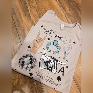 Graphic Tee with Western Motif